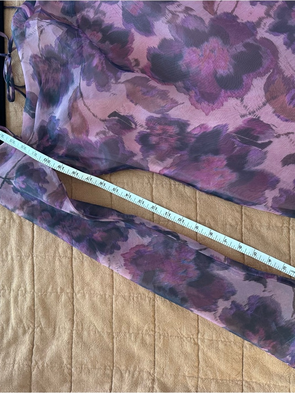 NWT Lulu's Pia Mauve Purple Floral Asymmetrical Midi Dress - Picture 15 of 16